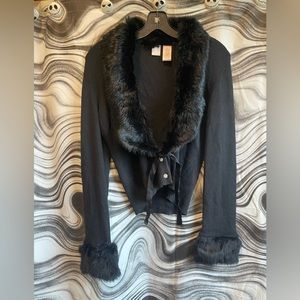 Y2k Fur Cardigan